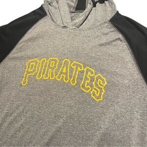 Pittsburgh Pirates MLB Hoodie Long Sleeve Baseball Shirt Gray Black Size Large